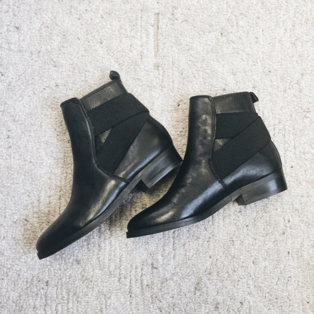 Ralph Lauren Black Kaliyah Leather Booties